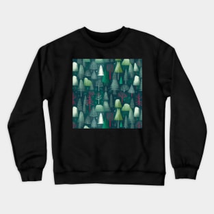 Christmas night in the forest III Crewneck Sweatshirt